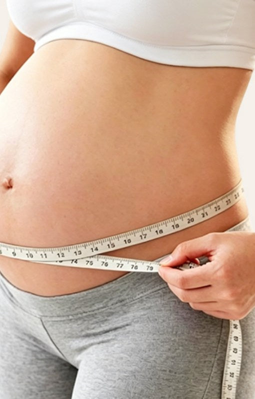 Measuring the lower abdominal circumference with a tape measure