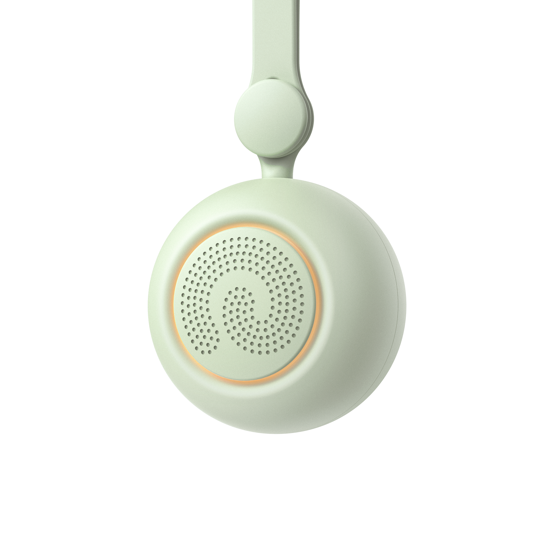 Portable sound machine mint green with clip for nursery