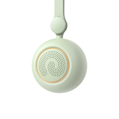 Portable sound machine mint green with clip for nursery