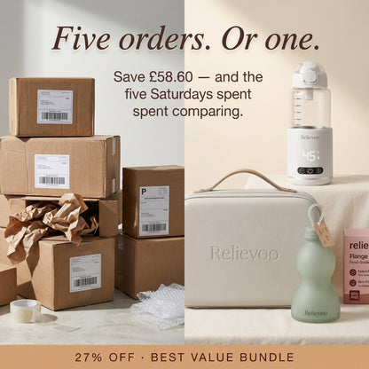 Save £58.60 on Relievoo Complete Mum Kit UK — all-in-one pumping bundle vs buying separately, 27 percent off best value