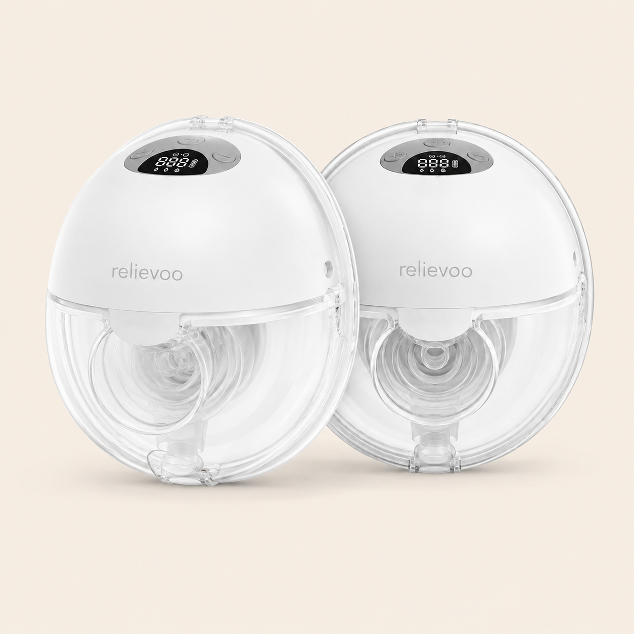 Relievoo M22 PRO2 double wearable breast pump set, two hands-free electric pumps with LED touch display
