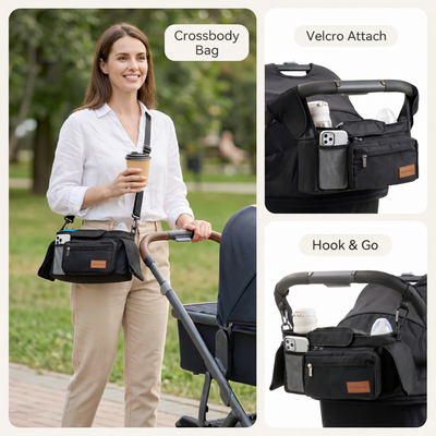 Universal Stroller Organiser — Insulated Cup Holders