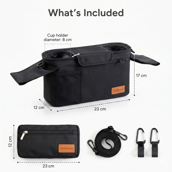 Relievoo Stroller Organiser dimensions