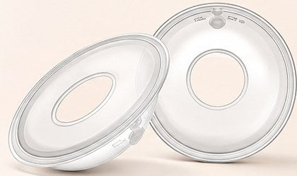 Pair of Relievoo silicone breast milk collectors